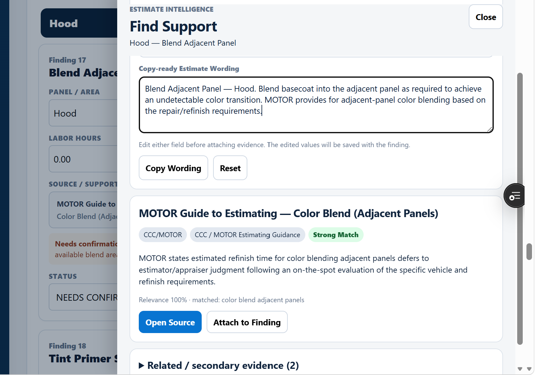 RPG Find Support copy-ready estimate wording