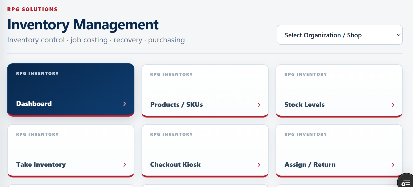 INVENTORY MANAGEMENT inside the RPG Operating System